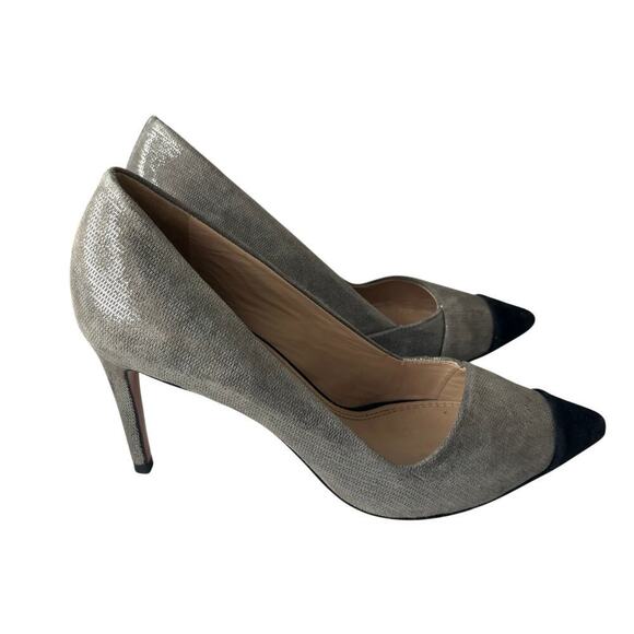 Tory Burch Shaila Pumps Metallic Silver Size 8 - Picture 3 of 5